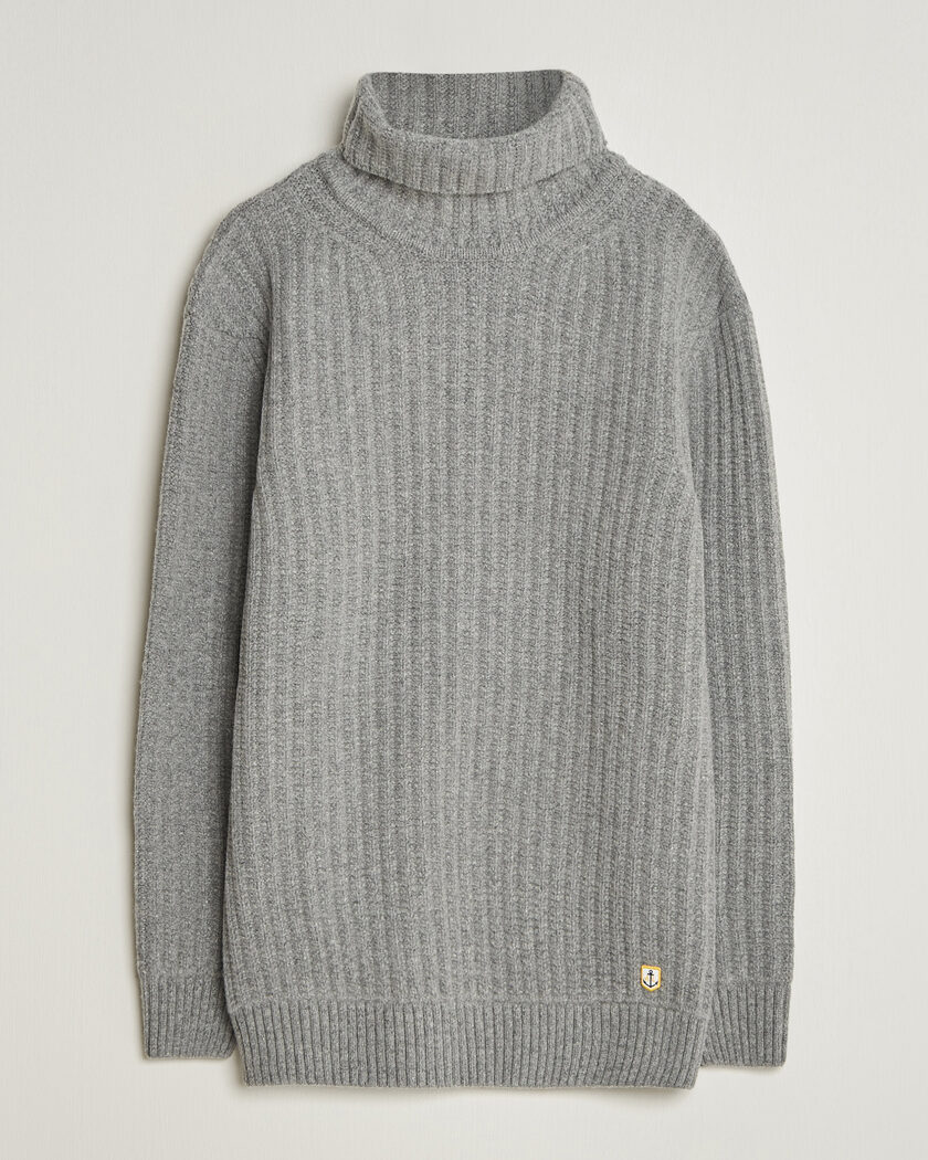 Armor-lux Wool Knitted Rollneck Slate – Harmaa