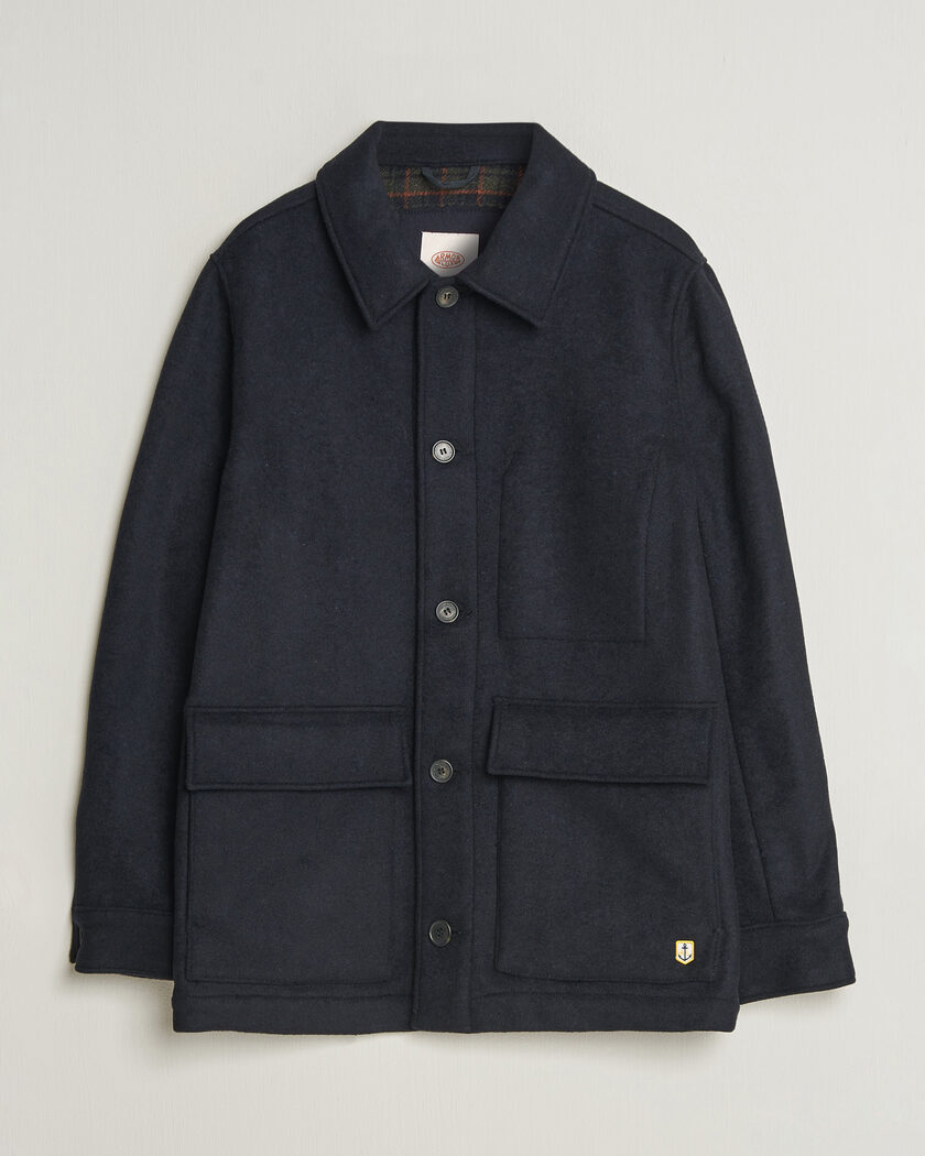 Armor-lux Wool Shirt Jacket Rich Navy – Sininen