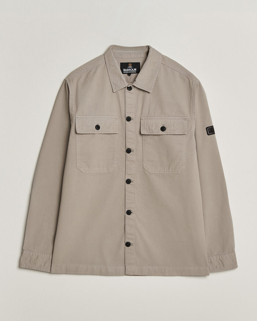 Barbour International Arlo Cotton Overshirt Concrete – Harmaa