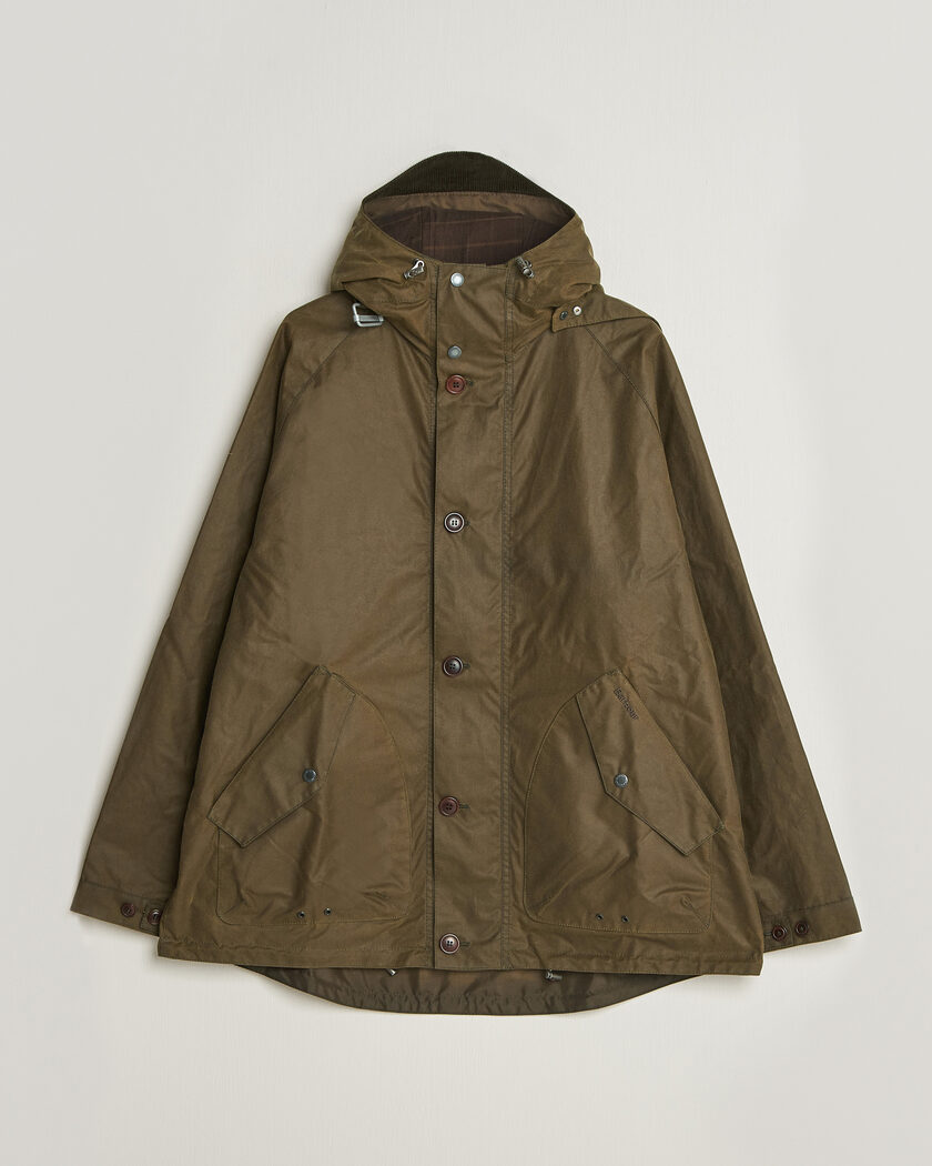 Barbour Lifestyle Re-Engineered Keiss Wax Parka Beech – Vihreä