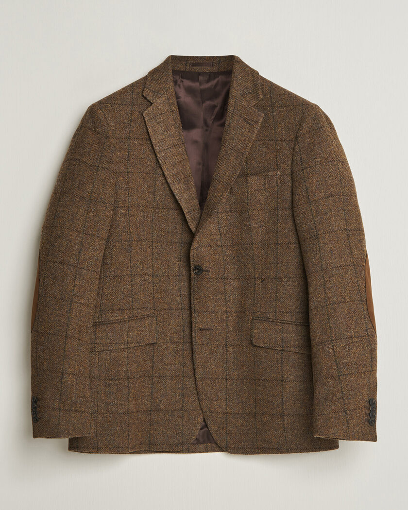 Barbour Lifestyle Gosforth Moons Checked Blazer Brown – Ruskea