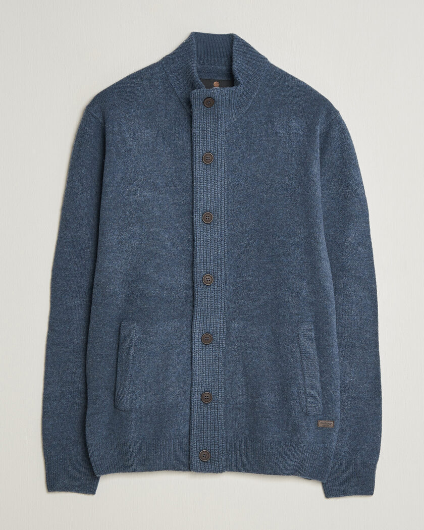 Barbour Lifestyle Essential Patch Zip Through Cardigan Dark Indigo – Sininen