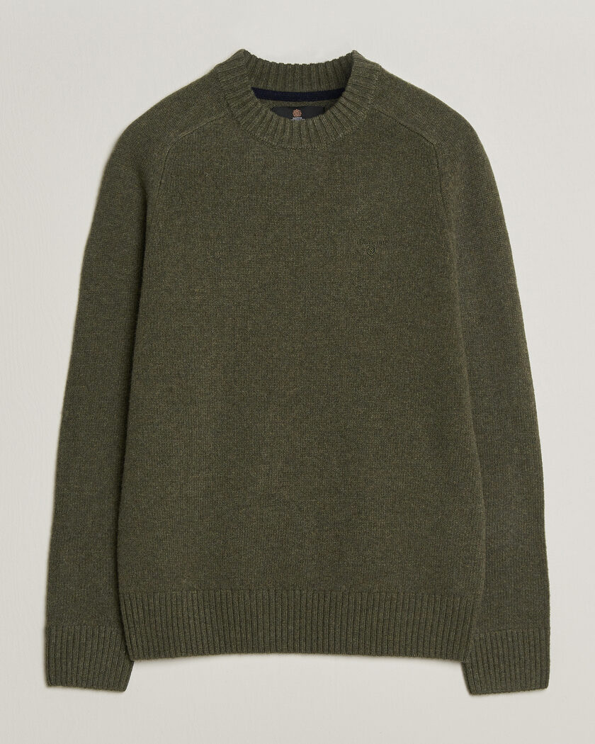 Barbour Lifestyle Newtown Lambswool Crewneck Olive – Vihreä