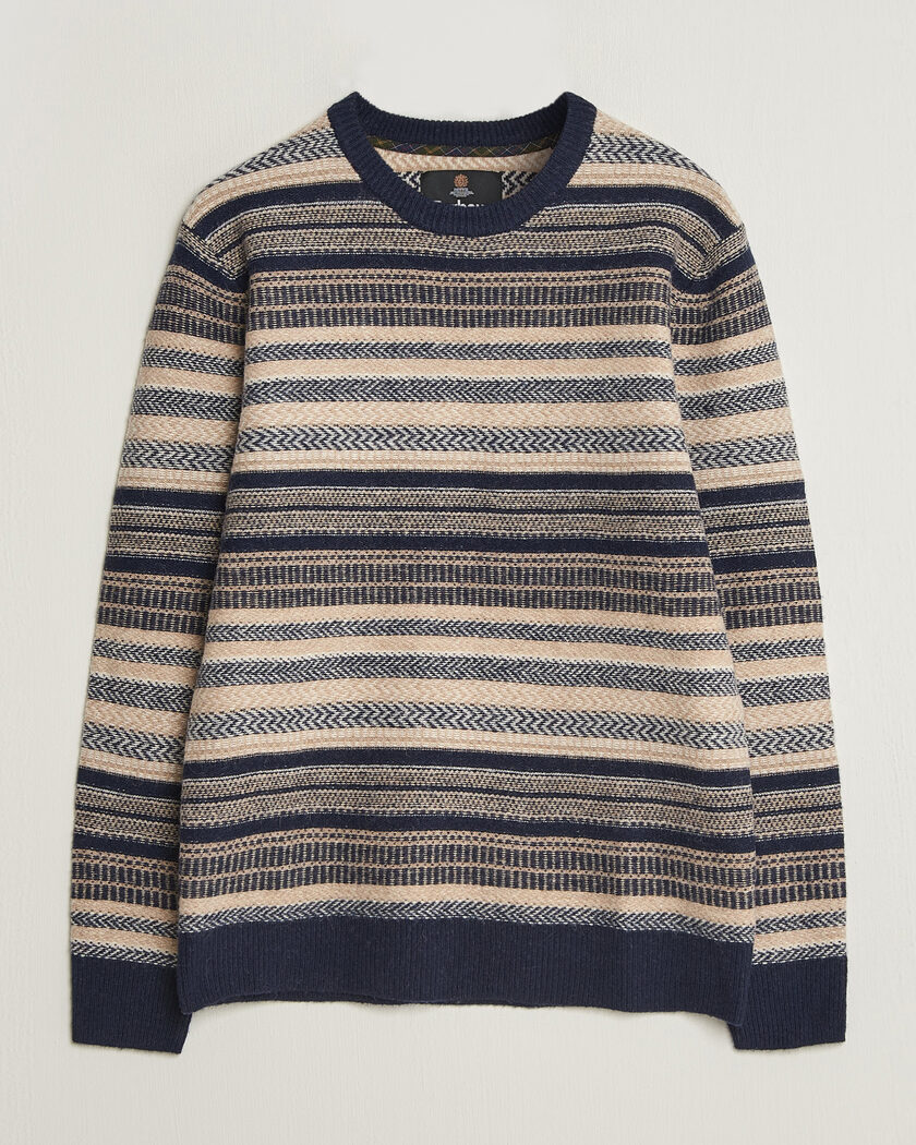 Barbour Lifestyle Histed Fairisle Crew Navy – Sininen