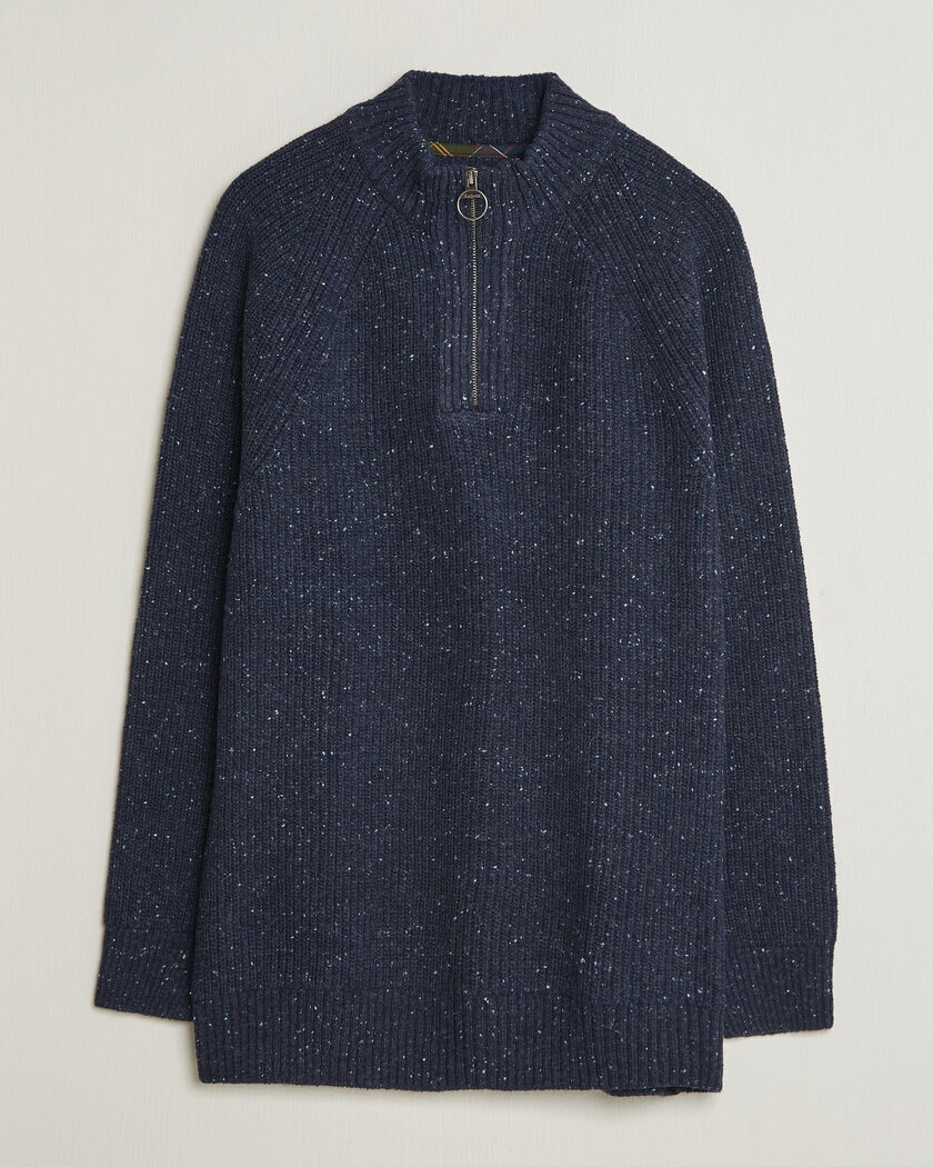 Barbour Lifestyle Essentials Donegal Half Zip Navy – Sininen