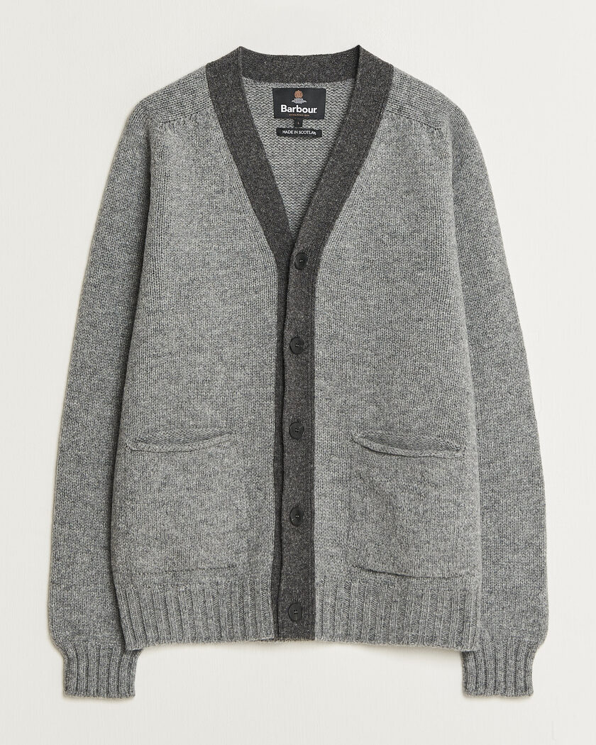 Barbour Lifestyle Scottish Made Knitted Cardigan Grey Marl – Harmaa