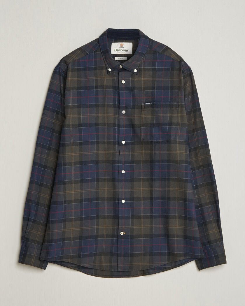 Barbour Lifestyle Flannel Check Shirt Shadow Classic – Vihreä