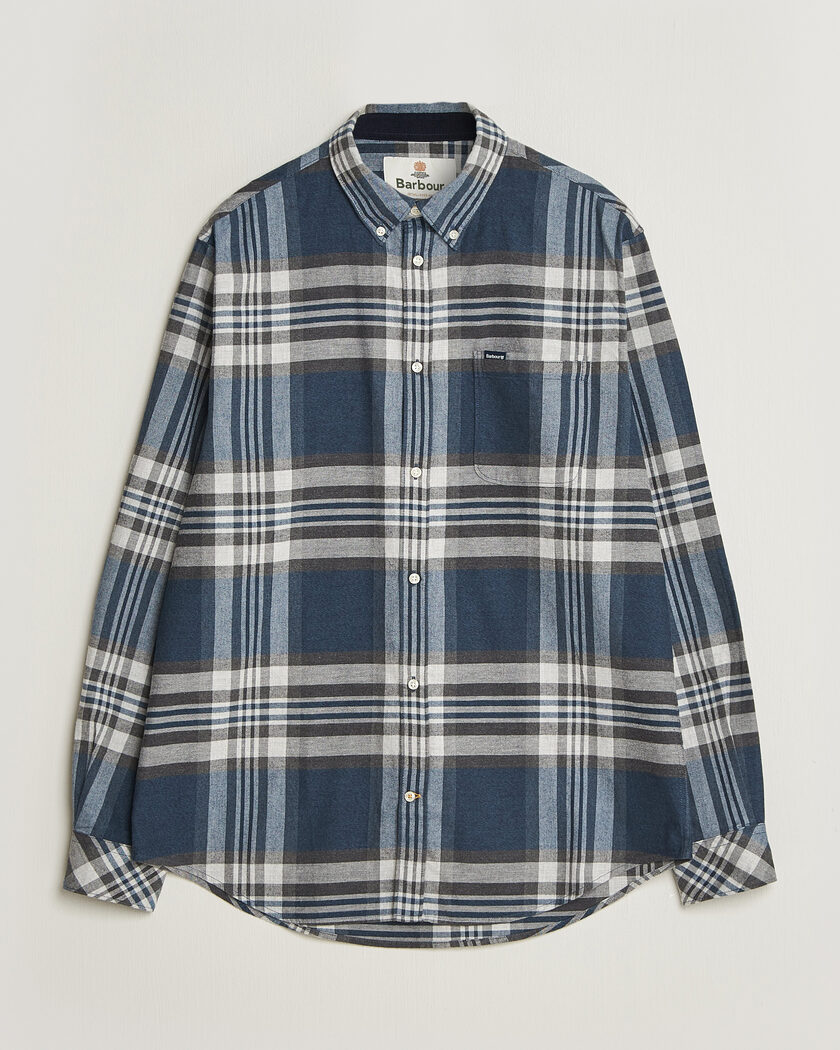 Barbour Lifestyle Dove Dave Flannel Check Shirt Grey Marl – Sininen