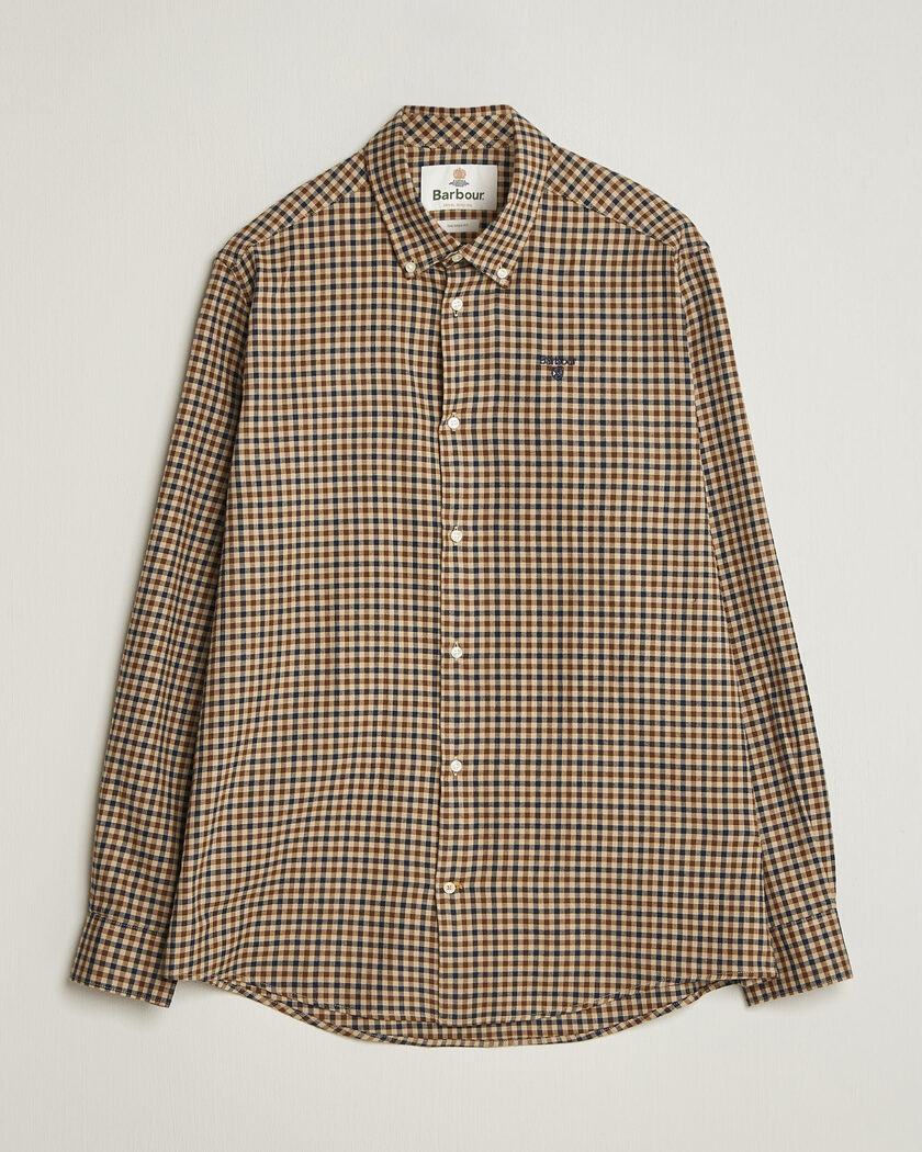 Barbour Lifestyle Finkle Gingham Flannel Shirt Dark Sand – Monivärinen