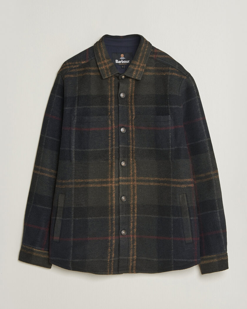 Barbour Lifestyle Woodlane Brushed Check Overshirt Shadow Classic – Sininen