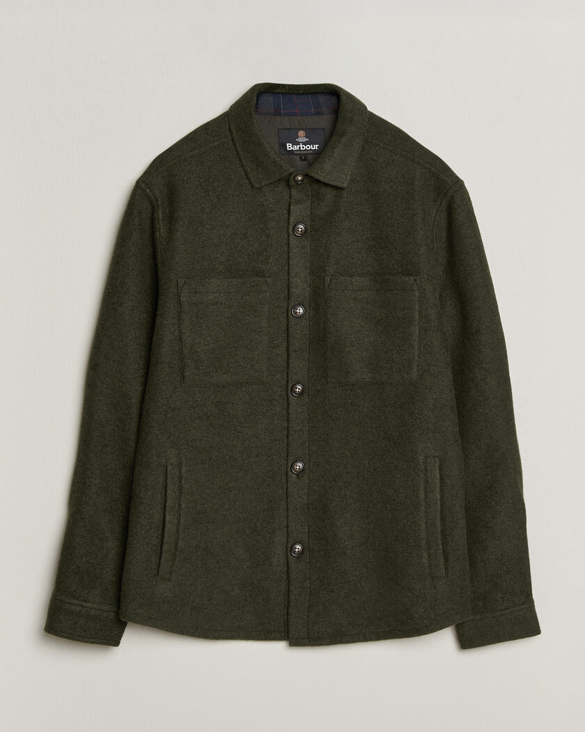 Barbour Lifestyle Marltown Tailored Wool Blend Overshirt Sage – Vihreä