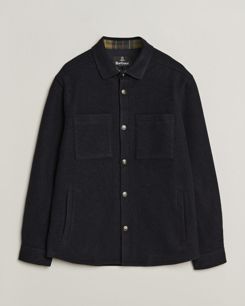 Barbour Lifestyle Marltown Tailored Wool Blend Overshirt Navy – Sininen