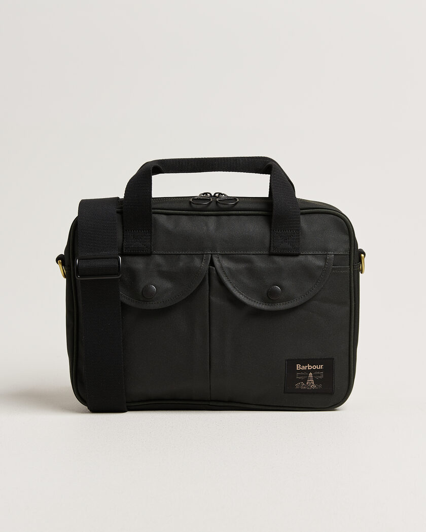 Barbour Lifestyle Field Wax Laptop Bag Sage – Vihreä
