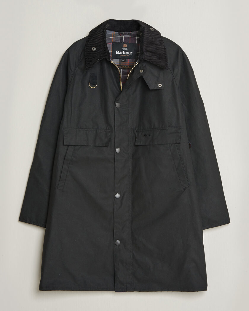 Barbour Heritage Long Spey Wax Jacket Black – Musta