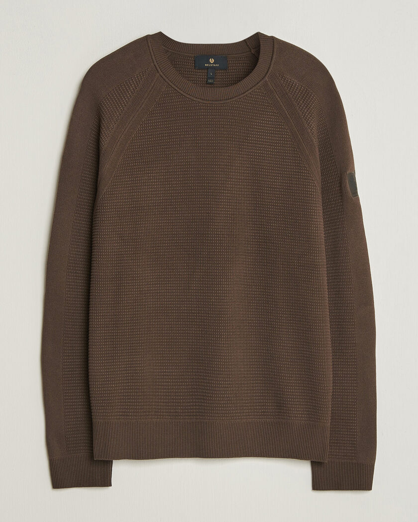 Belstaff Bradwell Cotton Knitted Crew Neck Army Olive – Vihreä