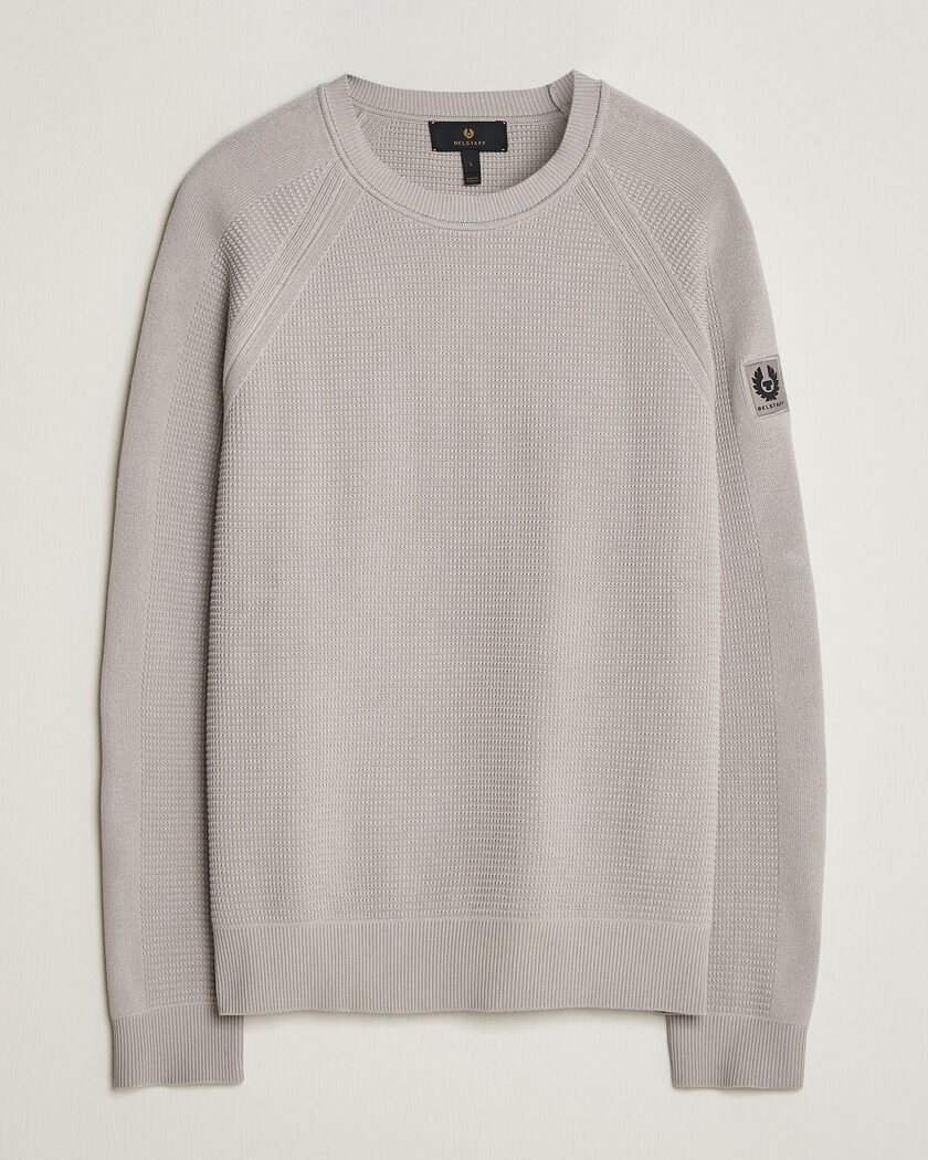 Belstaff Bradwell Cotton Knitted Crew Neck Concrete – Harmaa