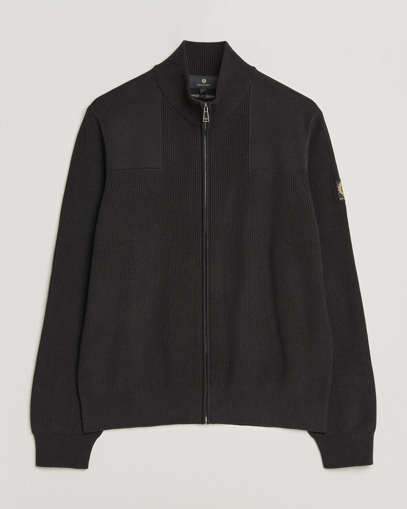 Belstaff Commander Knitted Full Zip Black – Musta