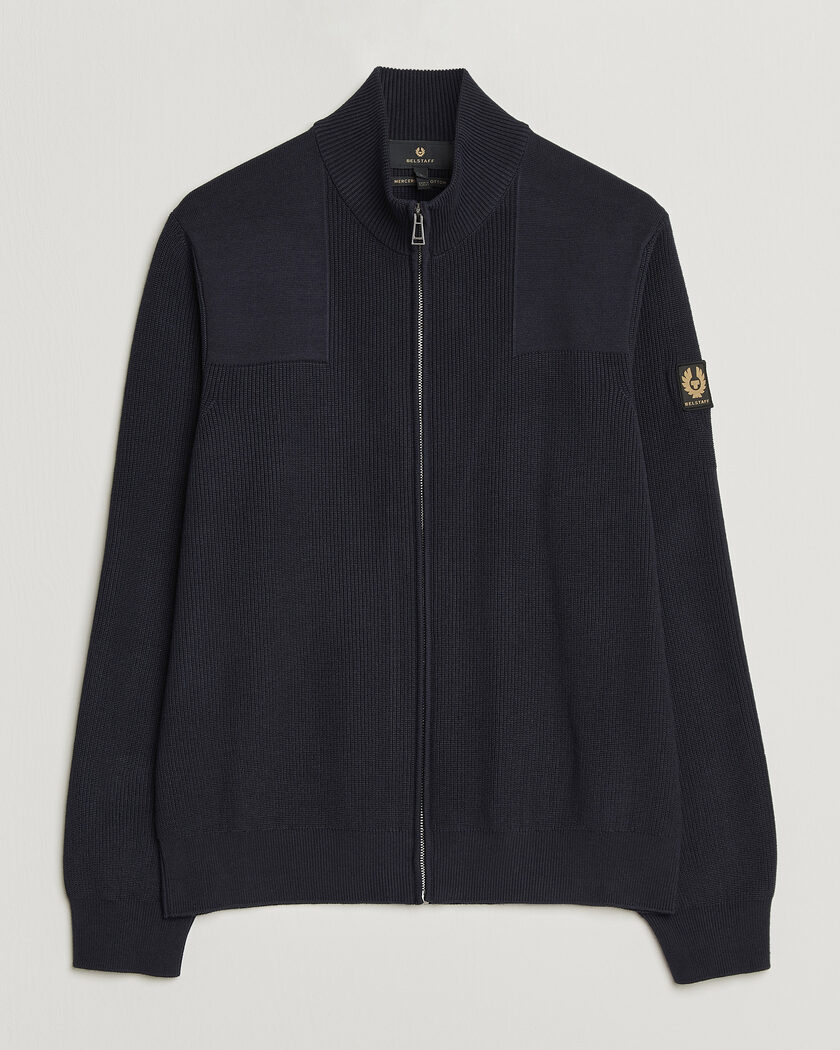 Belstaff Commander Knitted Full Zip Dark Ink – Sininen
