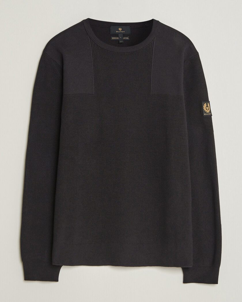 Belstaff Commander Knitted Crew Neck Black – Musta
