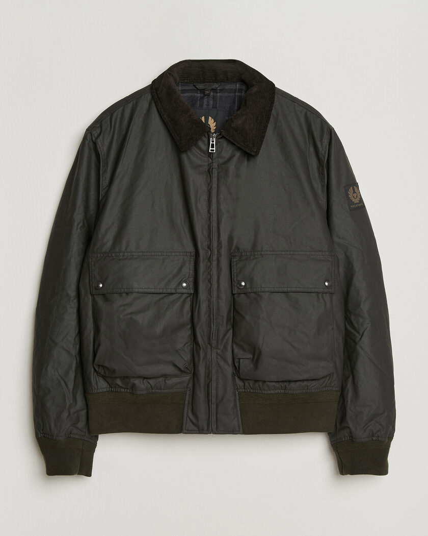  Belstaff Mount Wax Bomber Jacket Faded Olive – Vihreä