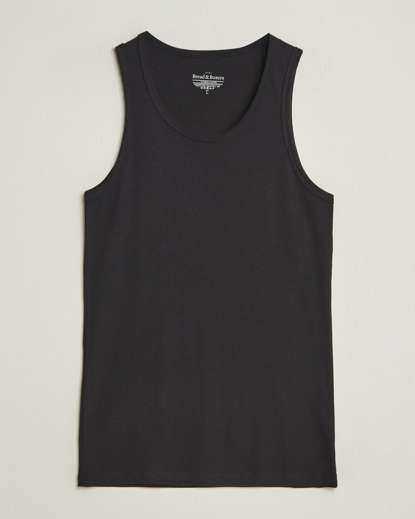 Bread & Boxers 2-Pack Ribbed Tank Black – Musta