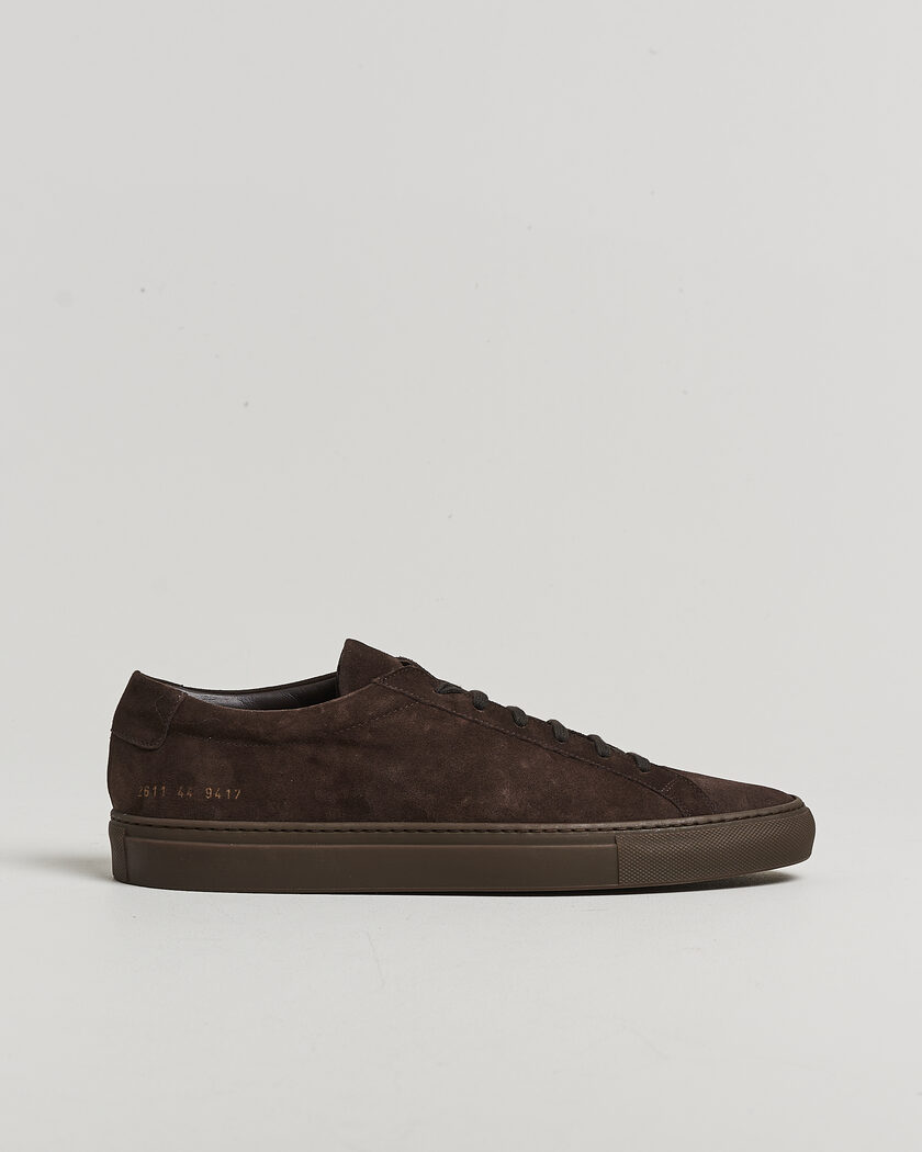 Common Projects Original Achilles Suede Sneaker Dark Brown – Ruskea