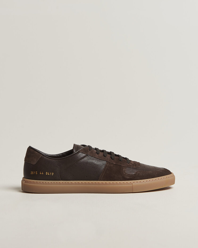 Common Projects Bball Duo Leather Sneaker Dark Brown – Ruskea