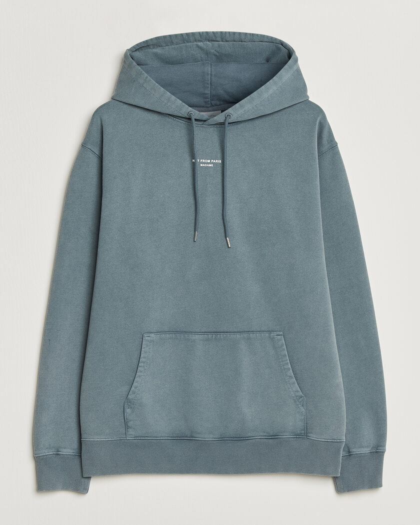 Drôle de Monsieur Classic Slogan Hoodie Dark Grey – Harmaa