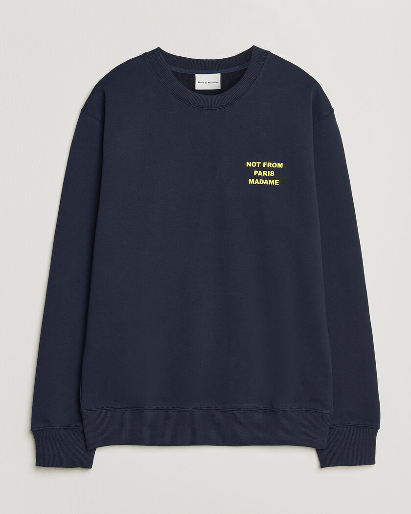 Drôle de Monsieur Bold Slogan Sweatshirt Navy – Sininen