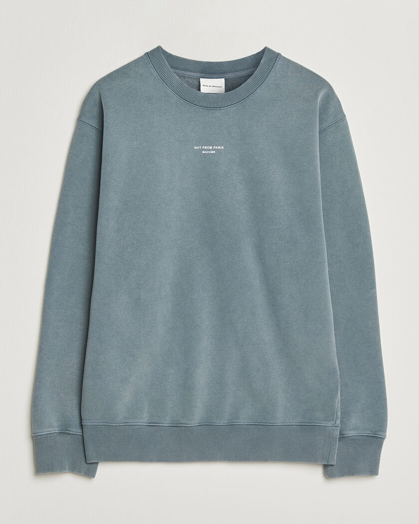 Drôle de Monsieur Classic Slogan Sweatshirt Dark Grey – Harmaa