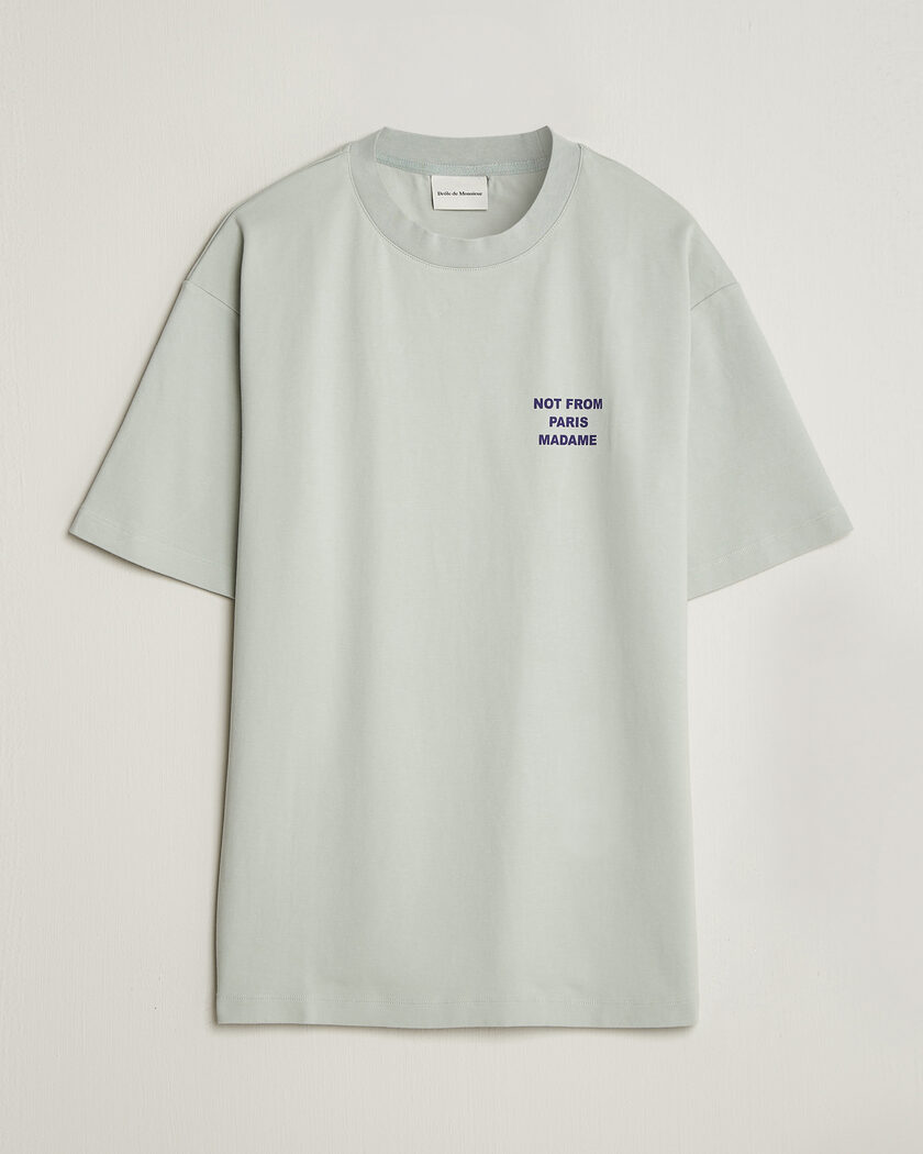 Drôle de Monsieur Bold Slogan T-Shirt Grey – Harmaa