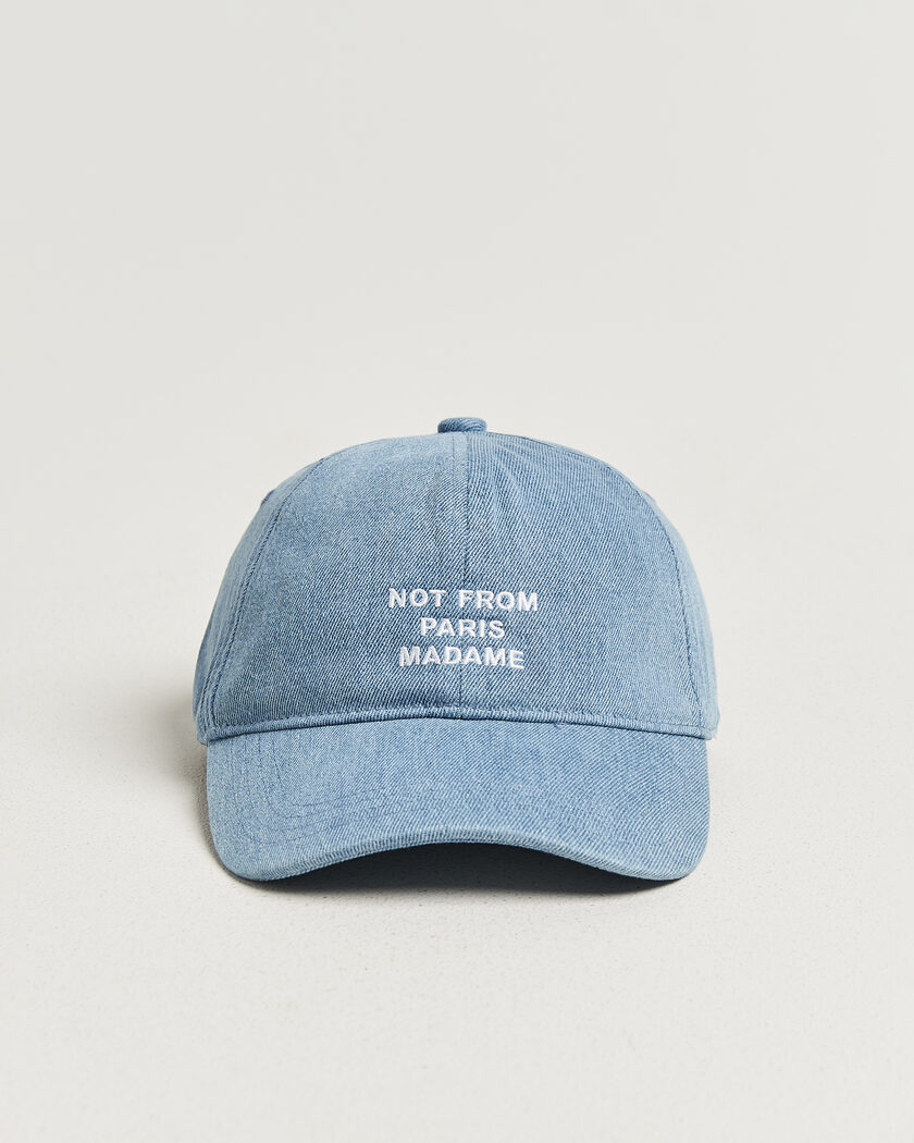 Drôle de Monsieur Slogan Denim Baseball Cap Blue – Sininen