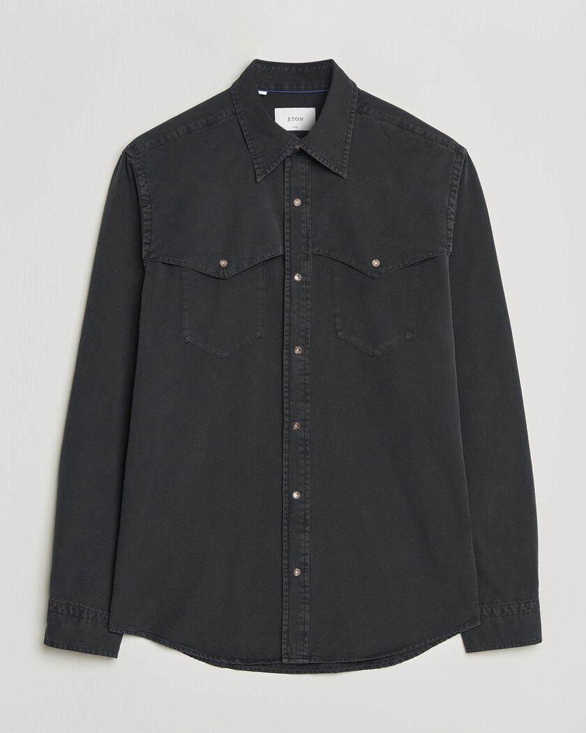 Eton Indigo Western Shirt Black – Musta