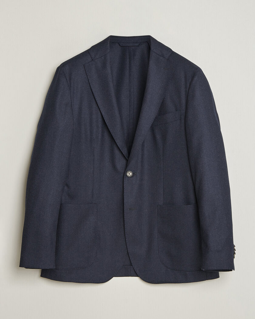 Eton Wool Flannel Soft Jacket Navy Blue – Sininen