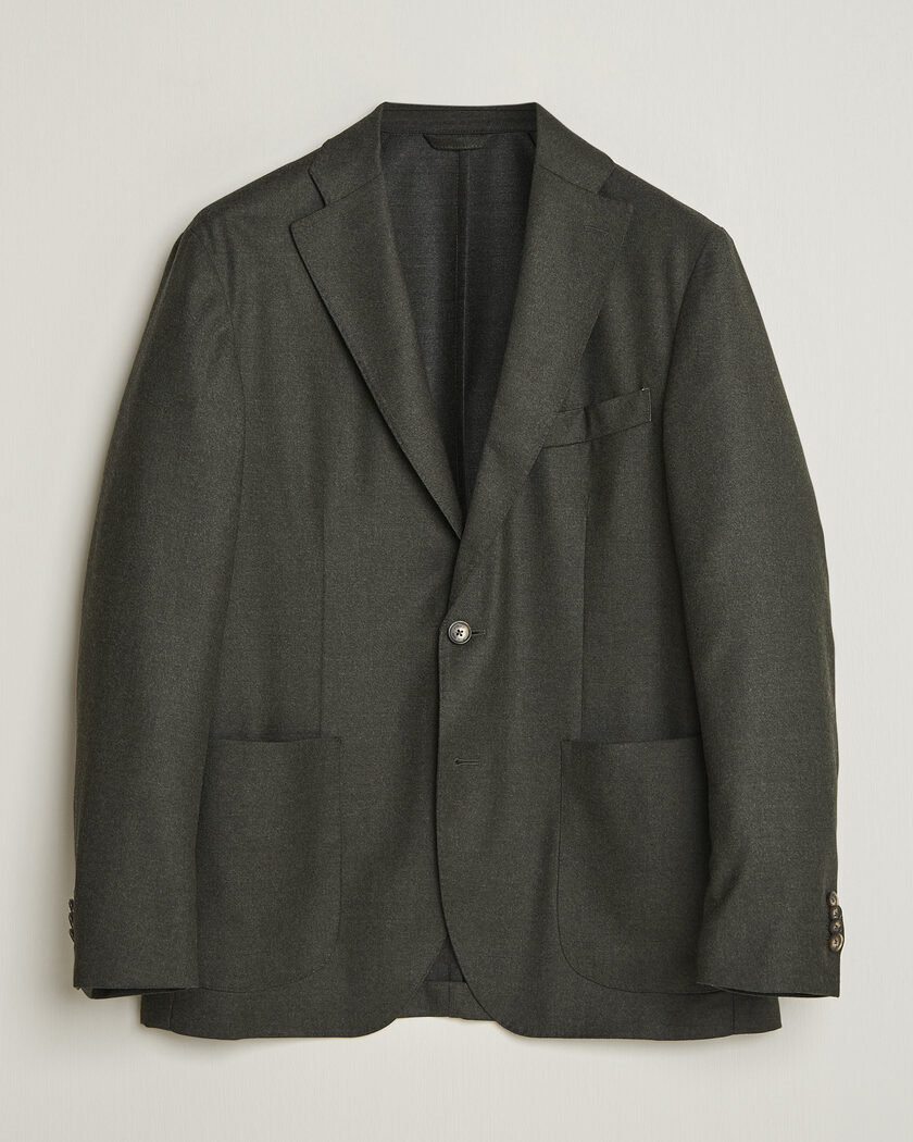 Eton Wool Flannel Soft Jacket Dark Green – Vihreä