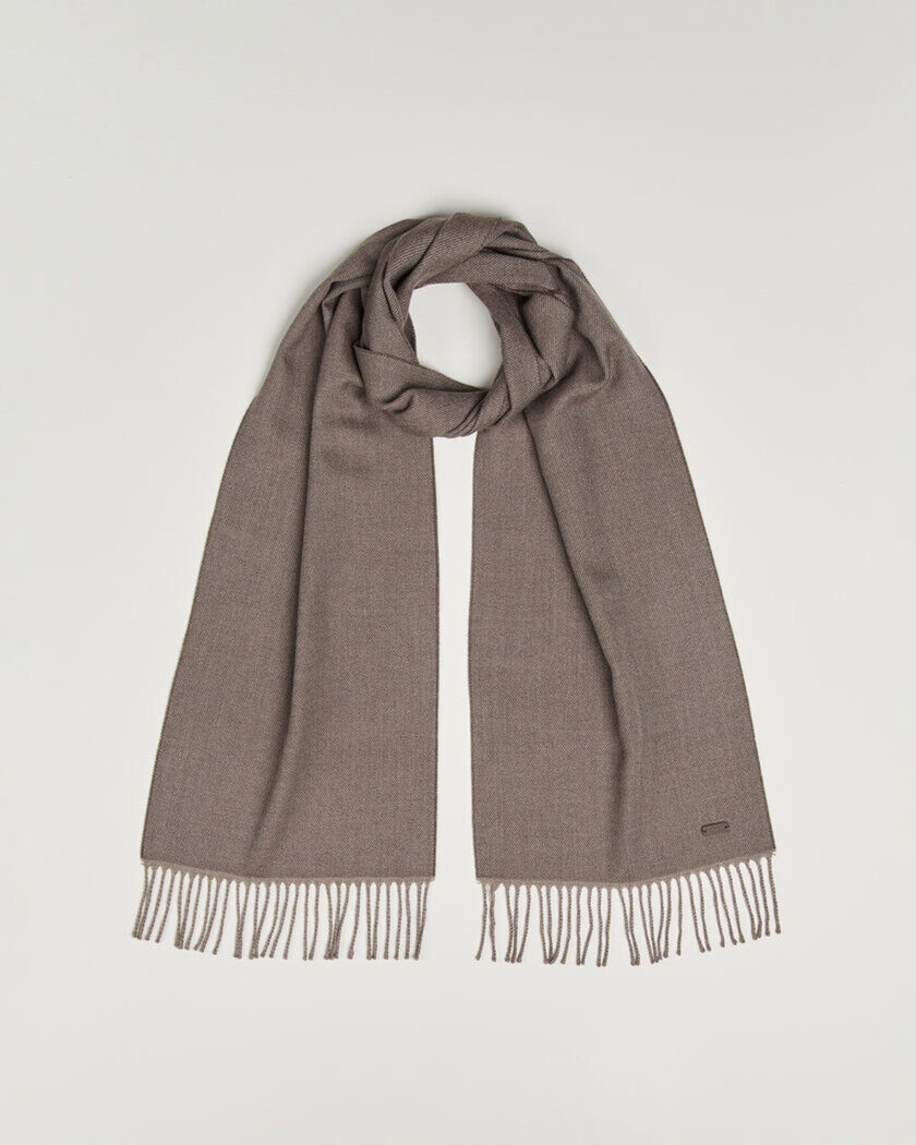 Eton Twill Merino Wool Scarf Brown – Ruskea