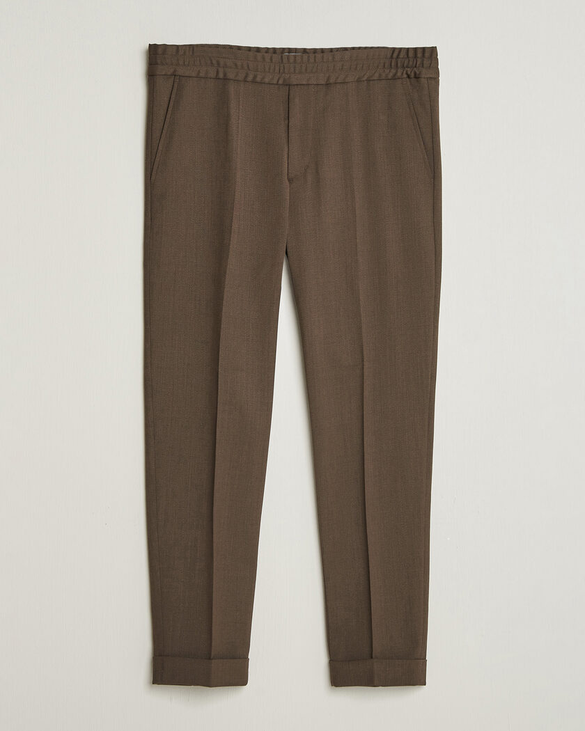 Filippa K Terry Wool Trousers Walnut Brown – Ruskea