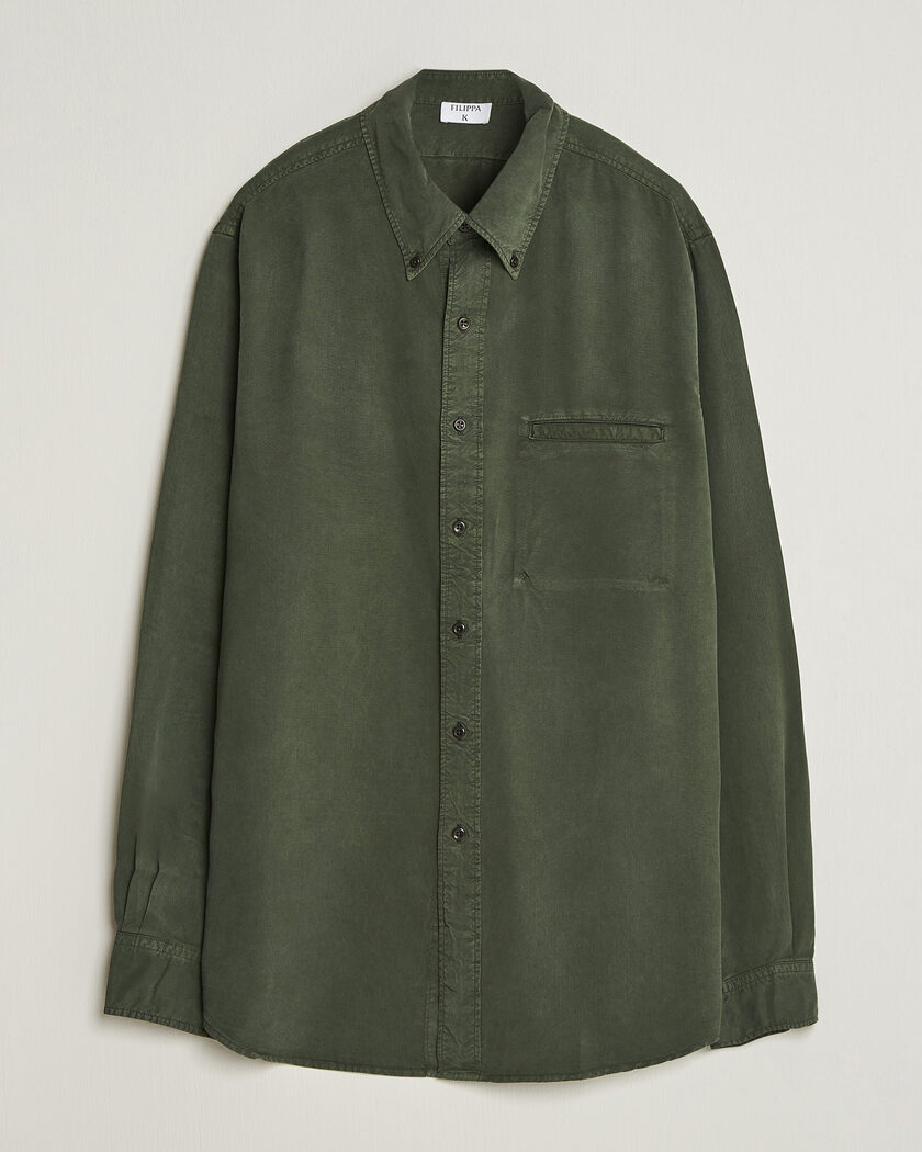 Filippa K Zack Lyocell Shirt Night Green – Vihreä