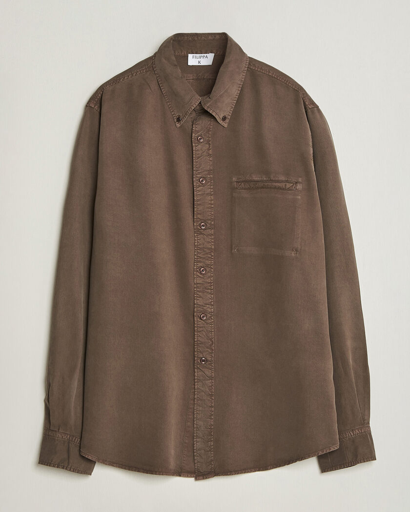 Filippa K Zack Lyocell Shirt Ebony Brown – Ruskea