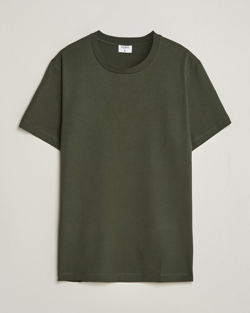 Filippa K Filip Crew Neck T-Shirt Night Green – Vihreä