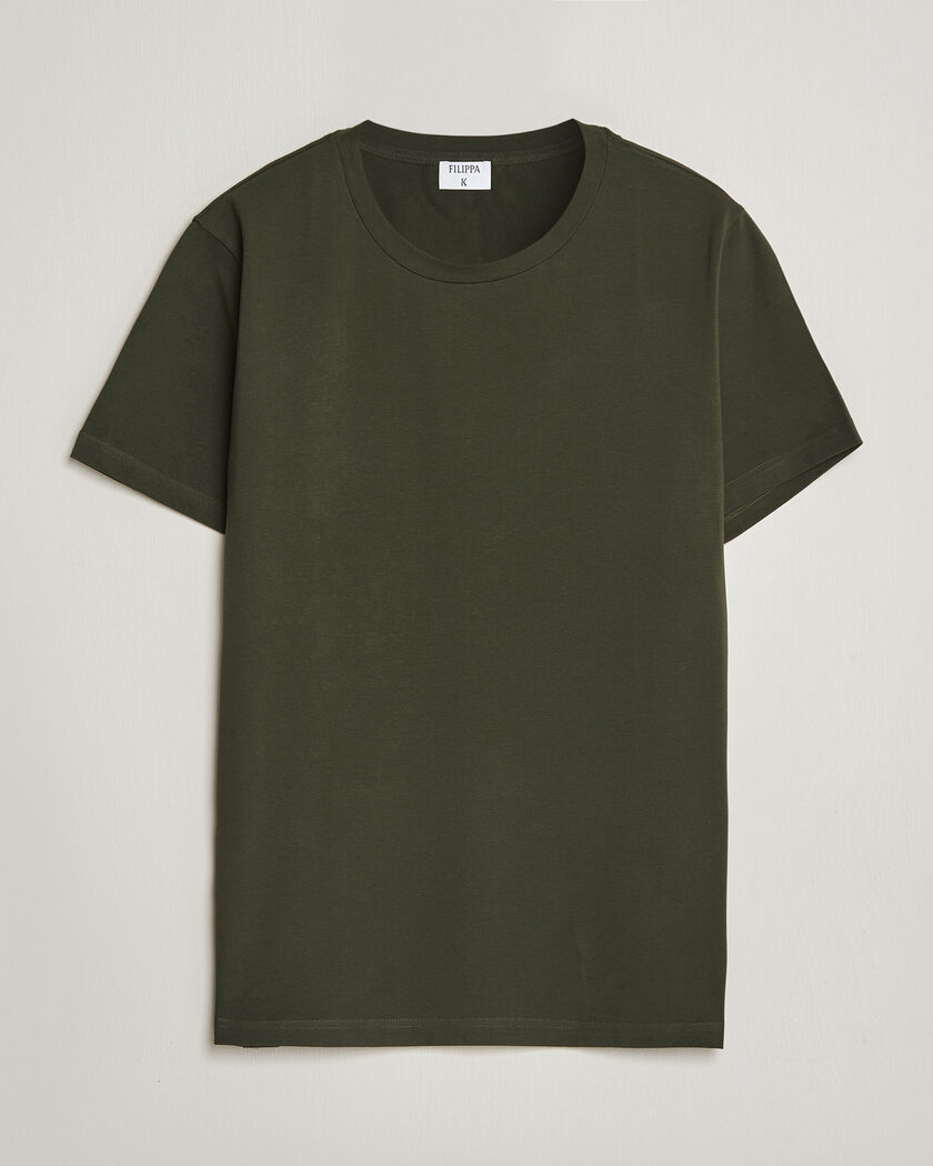 Filippa K Soft Lycra T-Shirt Night Green – Vihreä