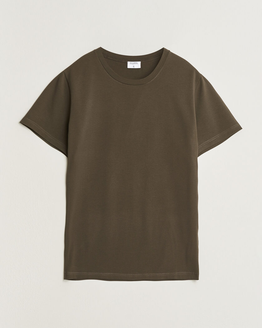 Filippa K Soft Lycra T-Shirt Ebony Brown – Ruskea