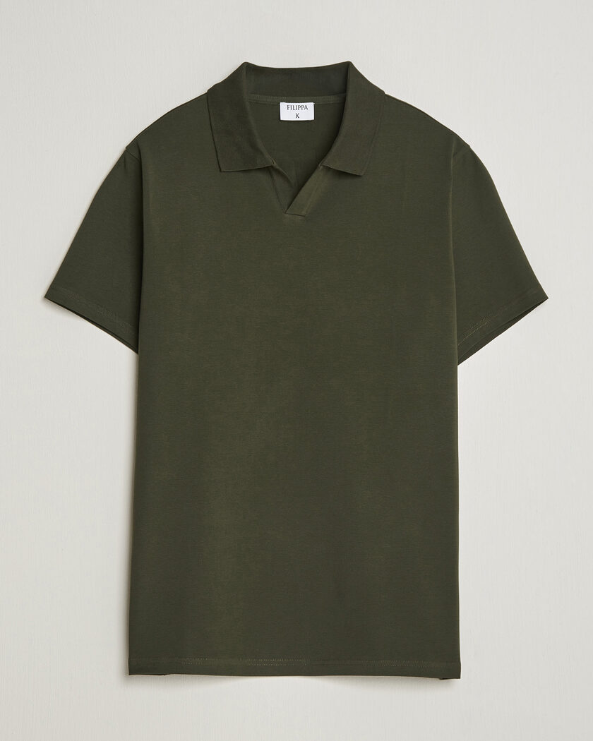 Filippa K Soft Lycra Polo T-Shirt Night Green – Vihreä