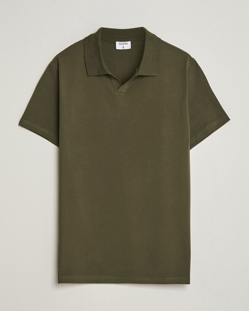 Filippa K Soft Lycra Polo T-Shirt Ebony Brown – Ruskea