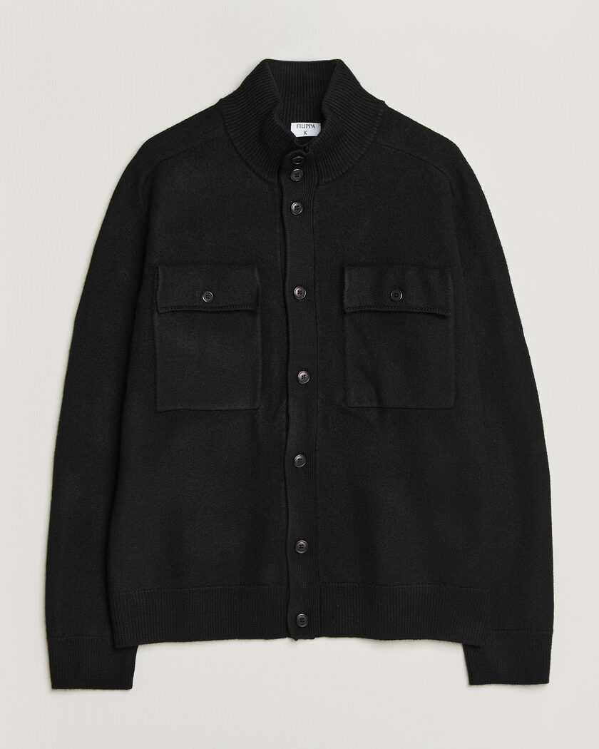 Filippa K Wool Knitted Cardigan Black – Musta