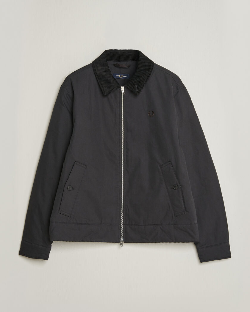 Fred Perry Cotton Caban Jacket Black – Musta