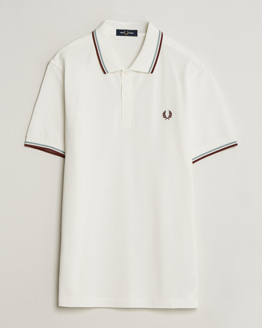 Fred Perry Twin Tipped Polo Shirt Ecru – Valkoinen