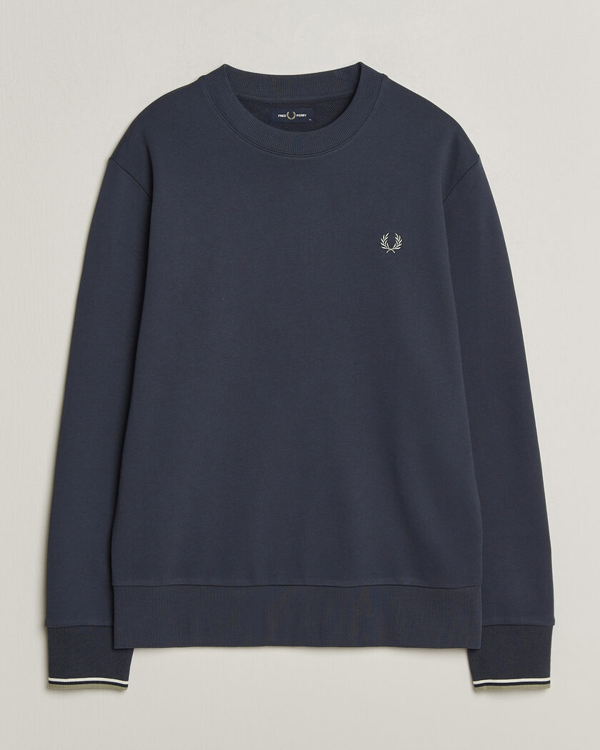 Fred Perry Crew Neck Sweatshirt Dark Airforce – Sininen