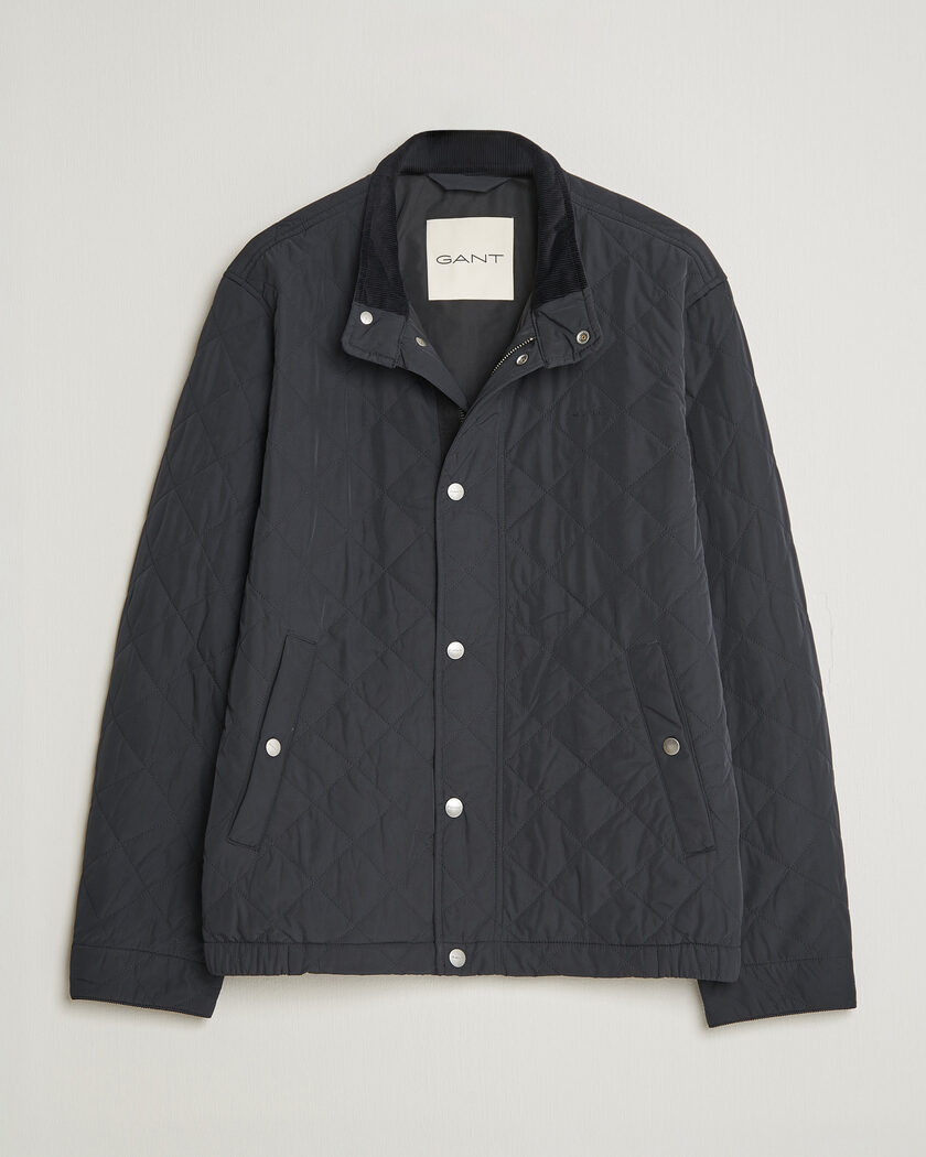 Gant Classic Quilted Jacket Black – Musta