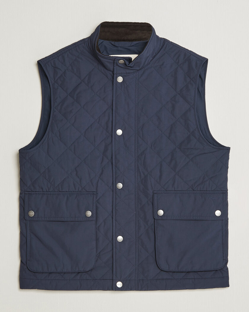 Gant Classic Quilted Vest Evening Blue – Sininen
